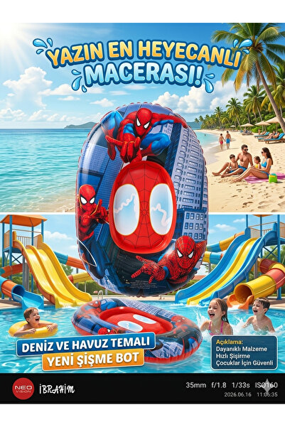 ASLANKAR 1 ile 4 yaşa uygun çocuklar için şişme deniz ve havuz yüzme kanosu e...
