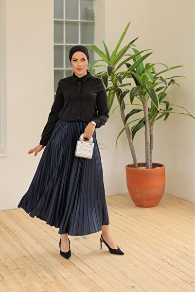 Butik KADIN BELİ LASTİKLİ PLİSELİ ETEK