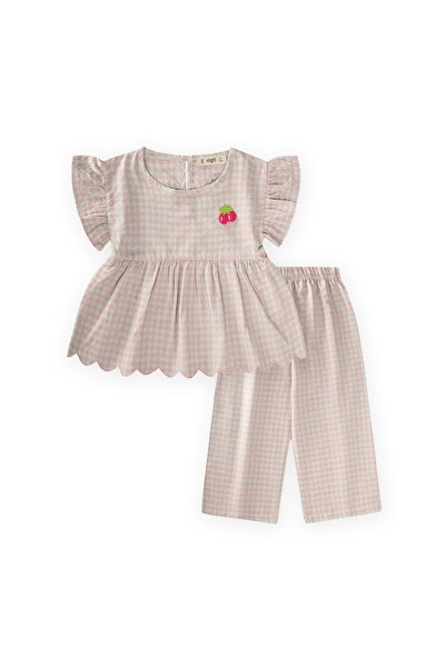 Cigit Pöti Square Set 2-6 Years Green Plaid
