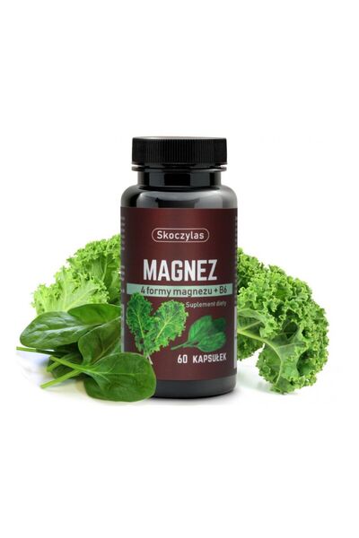 SKOCZYLAS Magnez 4 Forme - Spinac, Jarmuș 60 Capsule