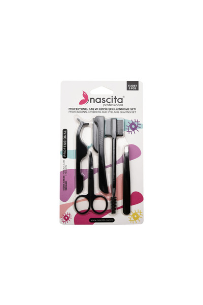 nascita PROFESYONEL 5 Lİ KAŞ VE KİRPİK ŞEKİLLENDİRME SETİ
