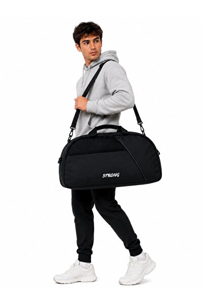 Strong Large Size Fitness Sports Travel Handbag with Front Pocket and Adjusta...