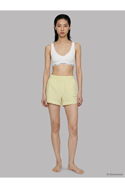 Calvin Klein CK GRAPHIC POPLIN TRACK SHORT KADIN PİJAMA