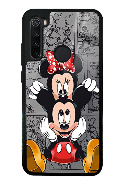 Spoyi Xiaomi Redmi Note 8 Micky and Minnie Tasarımlı Glossy Telefon Kılıfı