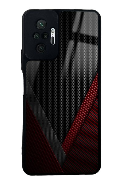 Spoyi حافظة هاتف Xiaomi Redmi Note 10 Pro بتصميم Red Tracer لامعة