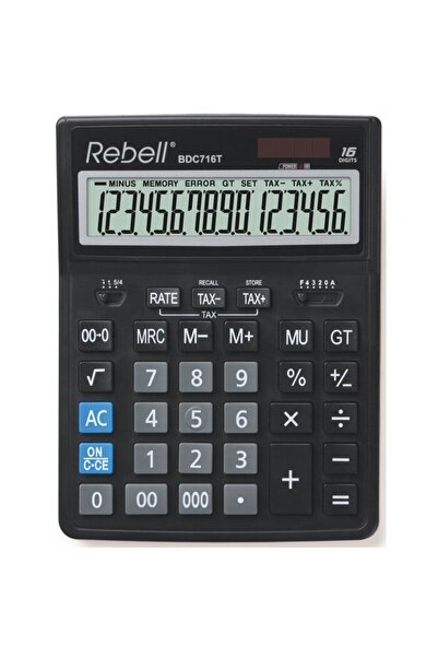 rebell Calculator de birou, 16 digits, 206 x 155 x 35 mm, dual power, BDC 716...