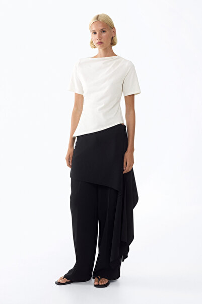 H&M Drapeli Asimetrik Üst