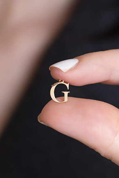 Bayar Gold 14 Ayar Altın G Harfi Plaka Kolye Ucu