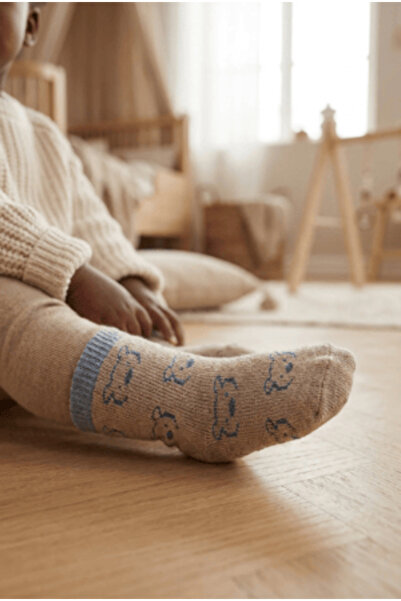 Katia&Bony Baby Patterned Towel Socks Brown