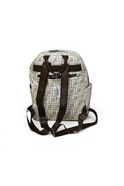 Desire ST908-Generic Mini Monogram Backpack White+Khaki-2 Color