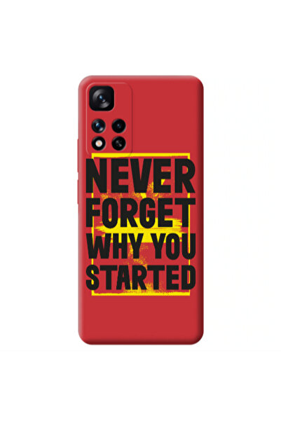 Other Xiaomi Redmi Note 11 Pro 5G Never Forget Red Colored Silicone TPU Θήκη