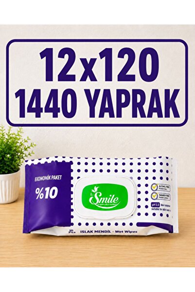 SMİLE ISLAK MENDİL - HAVLU 120'Lİ x 12 1440 ADET