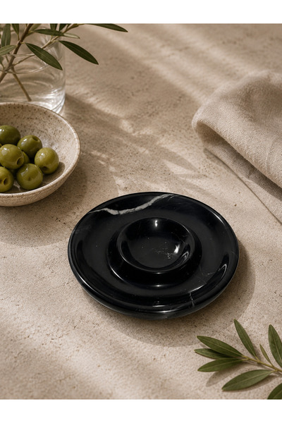Kaan Export Natural Marble Presentation Tray/Snack Tray Alexander Black