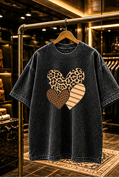 ZEMLİYA Sara Washed Oversize Unisex T-Shirt Washed Vintage Street Style Stree...