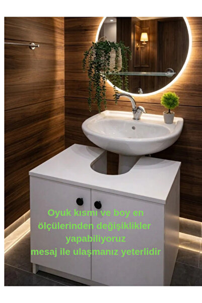 MatBeyaZ Lavabo altı dolap banyo dolabı %100 Mdf malzemeli