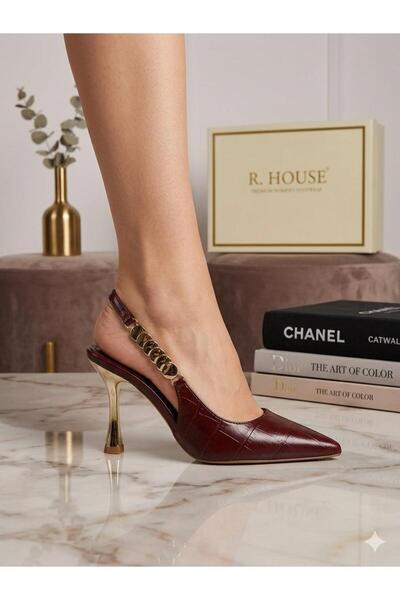 AZR New Season Side Metal Detailed High-Heeled Shoes