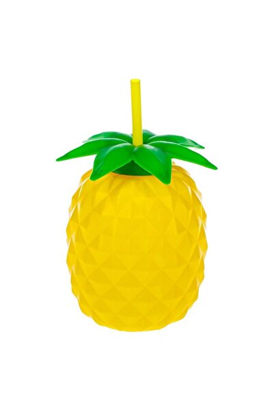 OEM Pahar Ananas 3D din Plastic cu Pai, 800 ml
