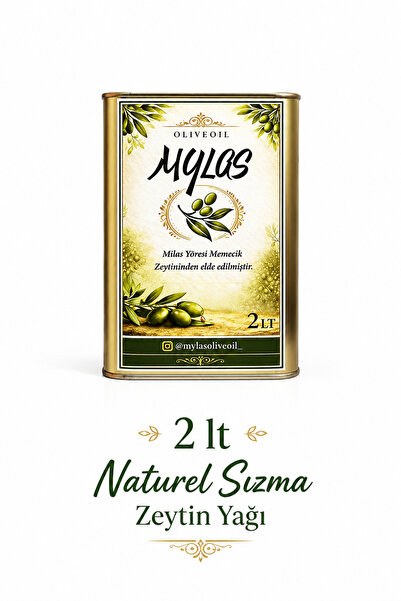 mylas olive oil Erken Hasat Naturel Sızma Zeytinyağı 2 Lt Teneke