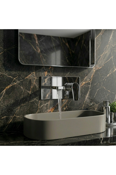 titanium design Krom Ankastre Banyo Lavabo Bataryası