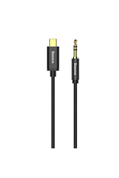 Baseus Yiven M01 Cablu adaptor audio USB-C la jack de 3,5 mm, Negru, 1,2m