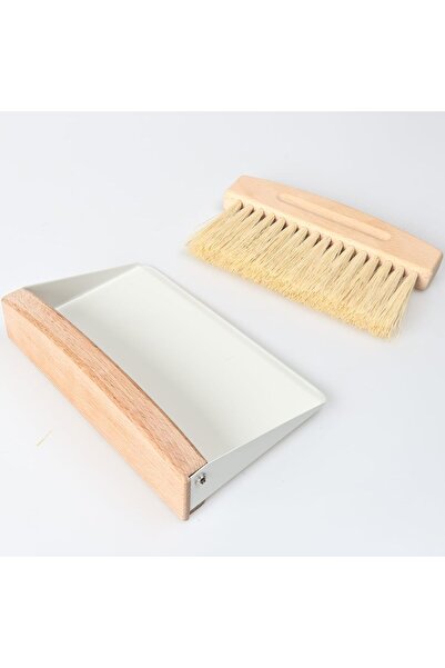 Arabest Mini Dustpan and Brush Set, Wood Hand Broom Dustpan Set, Small Beechw...