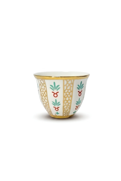 Generic 12 Pieces Arabic Coffee Cup Set | Luxury Porcelain with Gold Detailin...