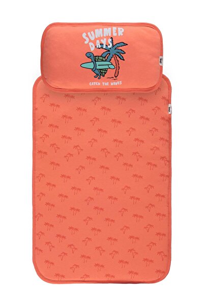 Civil Baby 65*40 طباعة نخيل مع فتحة سفلية - أحمر
