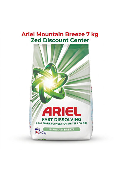 Ariel Mountain Breeze 7 kg - Detergent pudră pentru rufe cu dizolvare rapidă