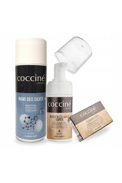 Coccine Kit de curatare pentru piele intoarsa si nubuc, Coccine, radiera si s...