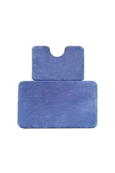 TEMPOLINE Set covoras de baie 2 piese, 90X60 cm, 60x45 cm, microfibra, albastru
