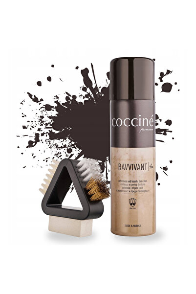 Coccine Set de ingrijire, Coccine, Ravvivant pentru nubuc, 250 ml, Perie triu...