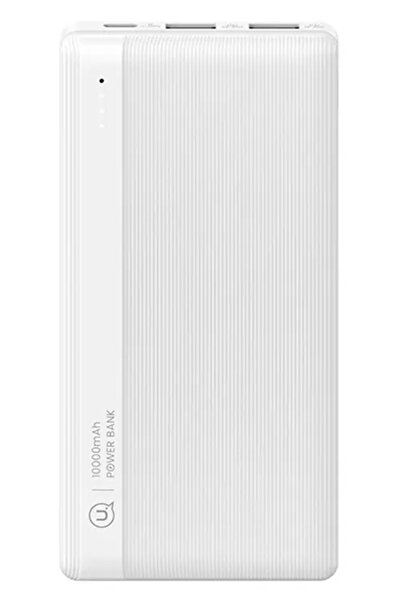 Usams power bank US-CD205, 2x USB θύρες εξόδου, 10000mAh, 10W, λευκό