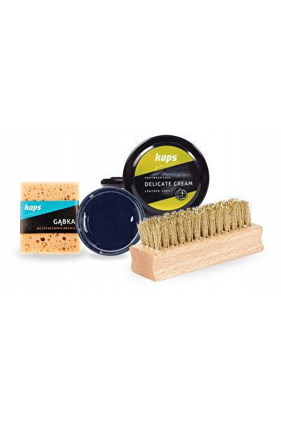 kaps Set de curatat incaltaminte, Kaps, Perie din alama, 3 in 1, Burete de cu...