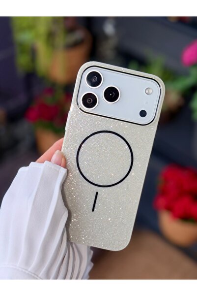 Iphone 17 PROMAX Compatible Glitter Magsafe Feature Glitter Elegant Protective Silicone Case