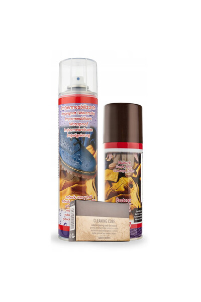 Palc Kit de restaurare pentru piele intoarsa si nubuc, varf, maro inchis, spr...