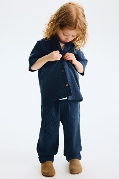 H&M Pamuklu Gofre Pantolon