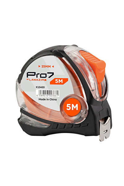 Lawazim Pro7 Standard Measuring Tape 5mx25mm Steel Tape Measure with CM Scale