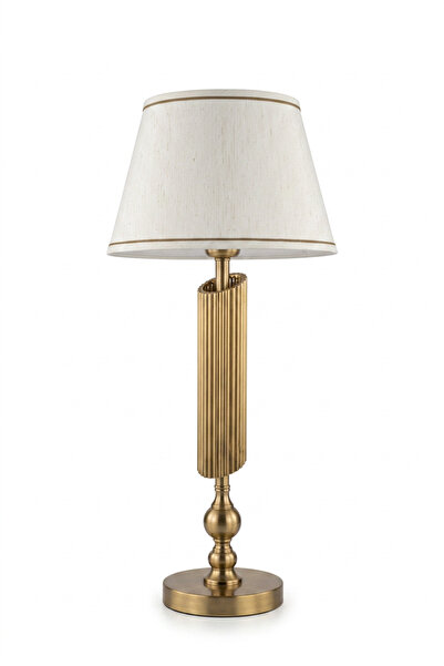 LUMINZO Lafela Gold Luxury Series White Headboard Cylinder Rod Design Metal L...