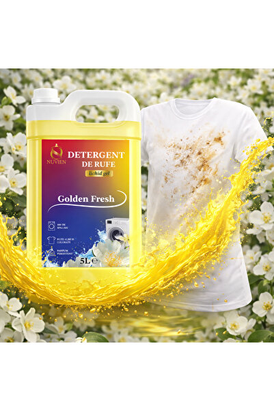 Nuvien Detergent lichid de rufe Golden Fresh 5L cu bicarbonat