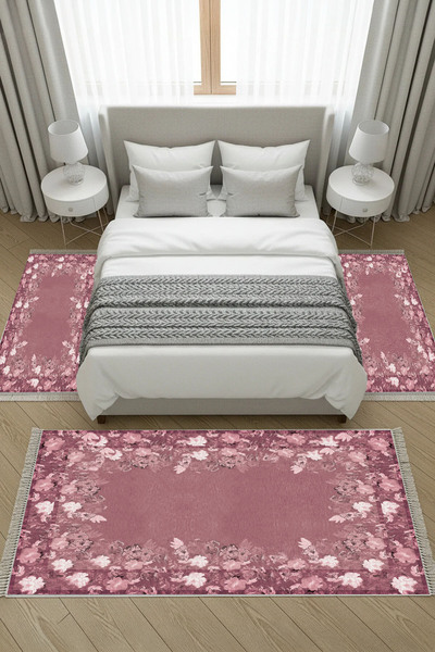 ALANUR Non-Slip, Washable, Digitally Printed 3-Piece Toilet Seat Set |   Rect...