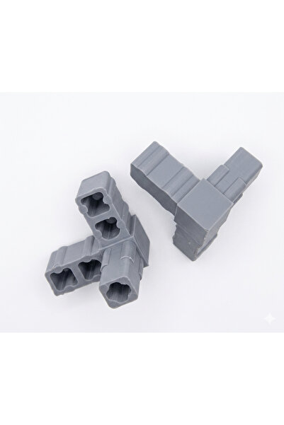 Smyrna Pvc Takoz 3 lü ALÜMİNYUM KUTU PROFİL KUŞ KAFESİ RAF SİSTEMİ KUTU 18X18...