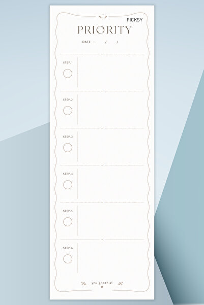 Ficksy To-Do List - 50 Sheets - 10.5*29.7 cm - to Do List - Checklist - Check...