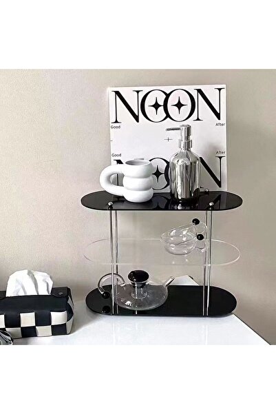 choice2 Black and white Ins Style Acrylic Multi-layer Storage Rack Decorative...