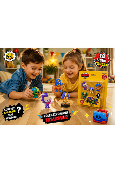 Cici Oyuncak Brawl Stars 5'li Koleksiyon Figür Seti Mini Figür Oyuncak Seti E...