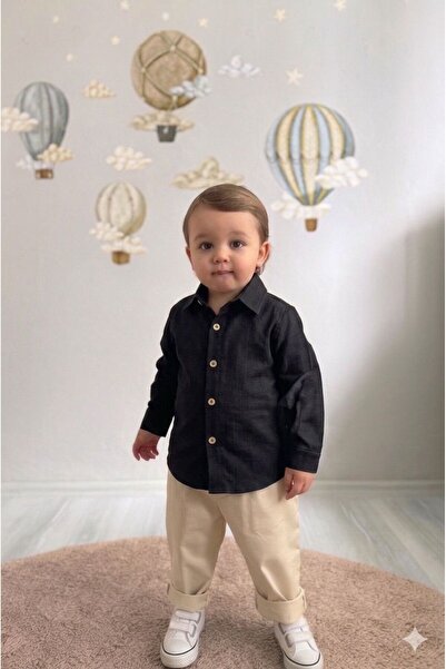 Cherry Baby Bebek Çocuk Pamuklu keten oxfort Gömlek 1 - 6 yaş