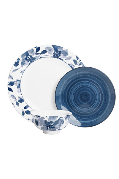 Shallow By Styli STAL Porcelain 18-Pieces Dinnerware Set