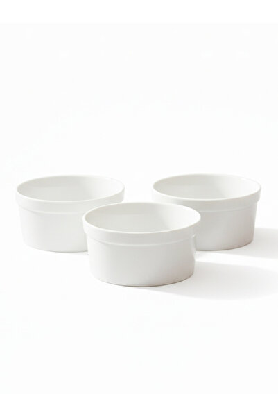 Shallow By Styli 3-Piece Porcelain Bowl Set, 12cm
