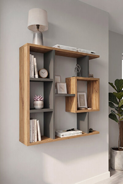 Enda Home Yegane Çift Kullanımlı Duvar Rafı / Mini Kitaplık