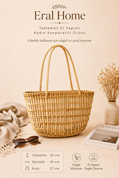 SS ERAL KOOP Handmade Shoulder Bag Straw Stick Pattern