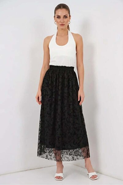 Generic Brand Women's Strappy, Gathered Waist, Lined, Lace Detailed, Flocked ...